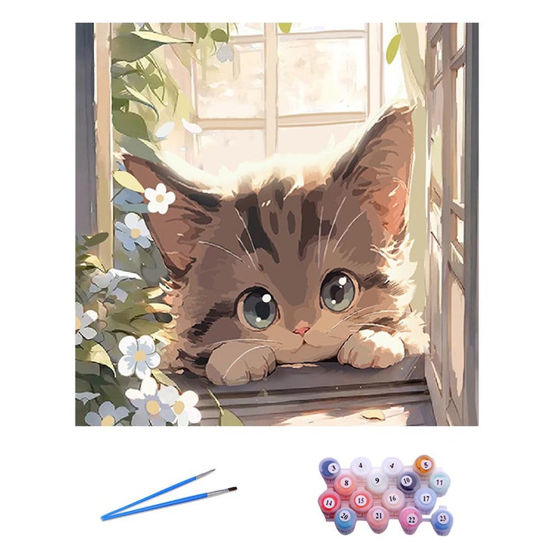 2020 cm Digital Oil Painting DIY Mini Cartoon Anime Children's Craft Simple Coloring Acrylic Oil Painting